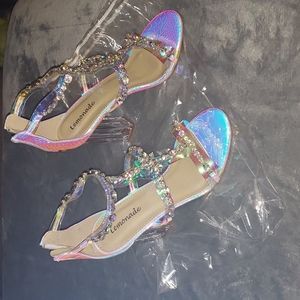 Size 9, new, holographic heels from Shop Official Bee